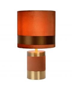 Lampe à poser boule terracota rechargeable en métal LED IP44, 400 lumens,  CCT et dimmable, hauteur ajustable