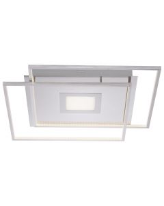 Plafonnier LED SIMPLE (3100lum) en métal et plastique blanc - Keria et  Laurie Lumière