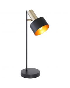 Lampe à poser SWINNI en métal noir et doré