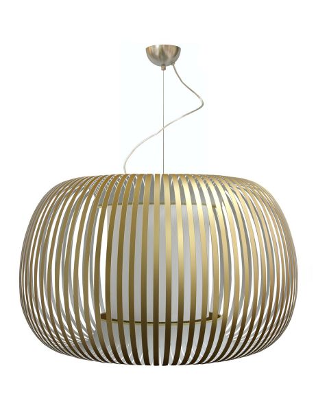Suspension ESTENO doré/blanc Ø60cm