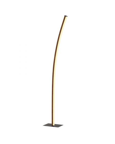 Lampadaire LED dimmable BOLOGNA noir/ bois H150cm
