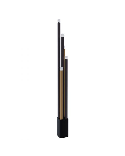 Lampadaire LED dimmable ESTANTERIOS marron/noir H160cm