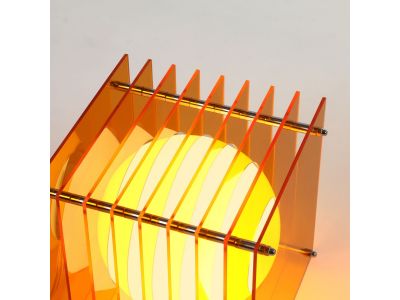 Lampe LOP SMALL SQUARE orange H18cm