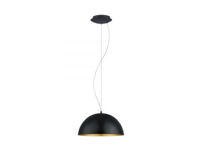 Suspension GAETANO 1 noir/dore H150cm