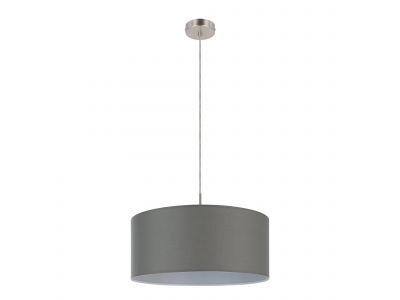 Suspension tissu gris PASTERI D53CM E27 1X60W