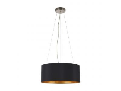 Suspension MASERLO noir/doré Ø53cm