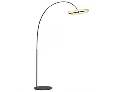 Lampadaire LED dimmable BREST noir/doré H180cm