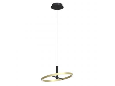 Suspension  LED dimmable BREST noir/doré Ø42cm