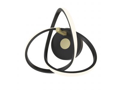 Applique LED dimmable INDIGO noir/doré Ø29cm