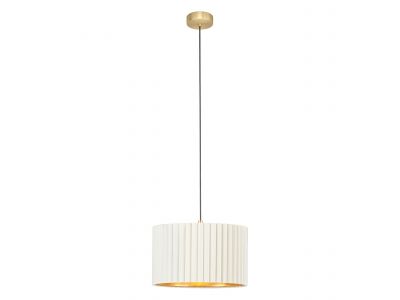 Suspension TAMARESCO velours blanc/doré Ø38cm