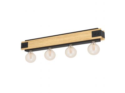 Plafonnier LAYHAM marron L76cm