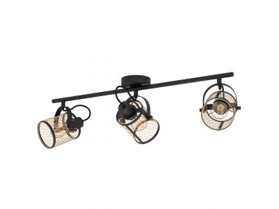 Réglette DELLOW noir/doré L83cm
