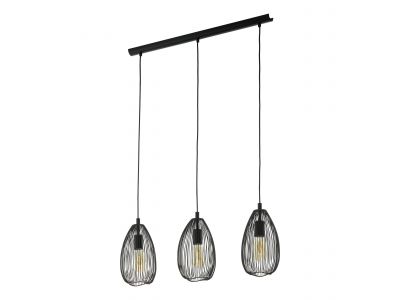 Suspension métal noir CLEVEDON E27 3X60W