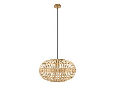 Suspension AMSFIELD naturel bois Ø38cm
