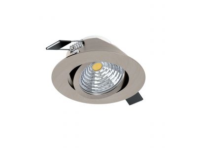 Spot à encastrer métal nickel SALICETO LED rond INT 2X6W