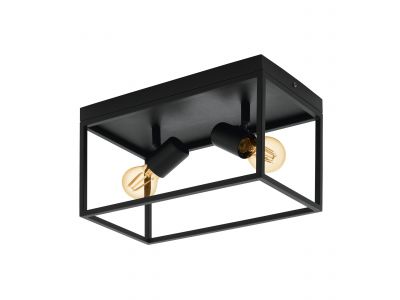 Plafonnier SILENTINA noir Ø18cm