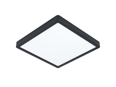 Plafonnier LED FUEVA 5 noir 28,5x28,5cm