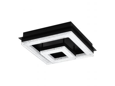 Plafonnier métal noir FRADELO 1 LED INT 4X2W