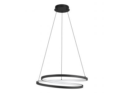 Suspension LED dimmable RUOTALE noir Ø55cm