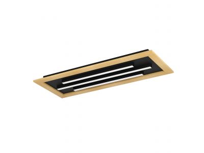 Plafonnier LED dimmable TIRRENARA noir L78cm