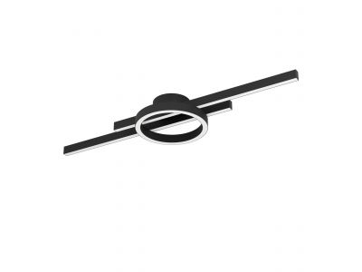 Plafonnier LED dimmable AMANDOLO noir L77,5cm