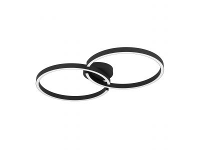 Plafonnier LED dimmable AMANDOLO noir L67,5cm