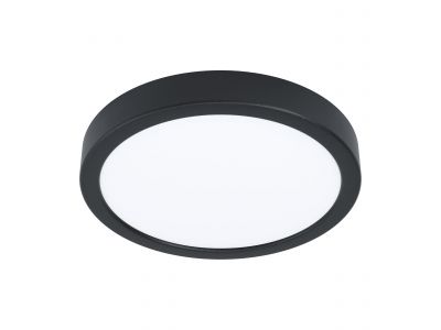 Plafonnier en métal noir FUEVA 5 led intégrée 17W D21cm