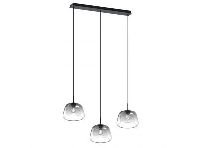 Suspension 3 lumières GIOBOLE verre fumé Ø18cm