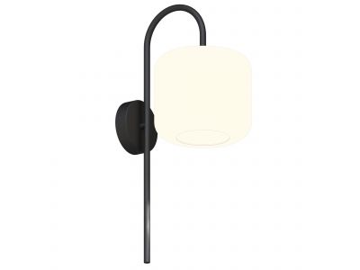 Applique murale GIOBOLE verre strié opalin H48cm