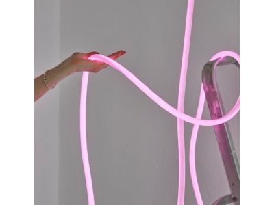 Lampe néon LED FLEX TUBE Silicone rose 5m