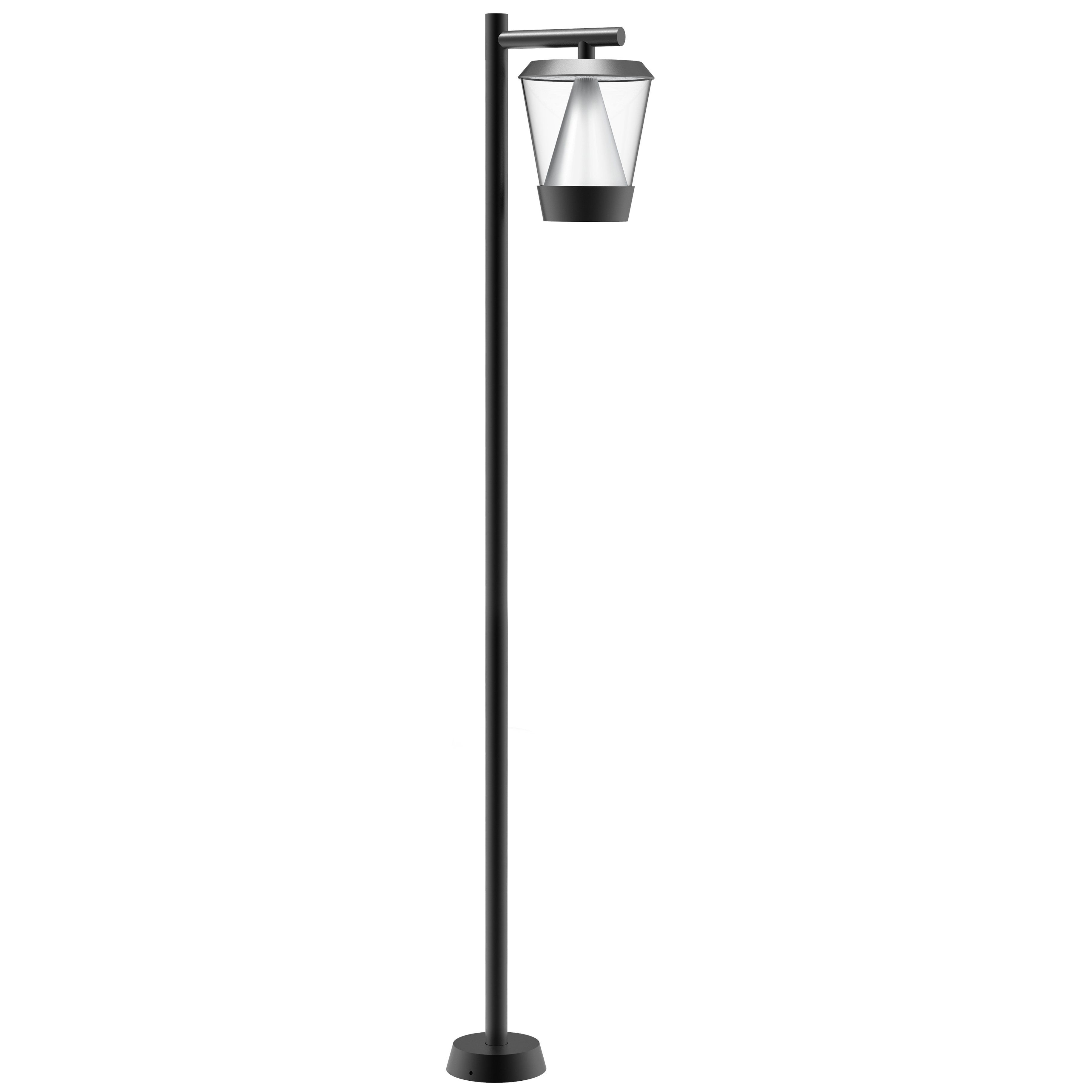 Lampadaire extérieur LED ISSOUDUN en aluminium gris