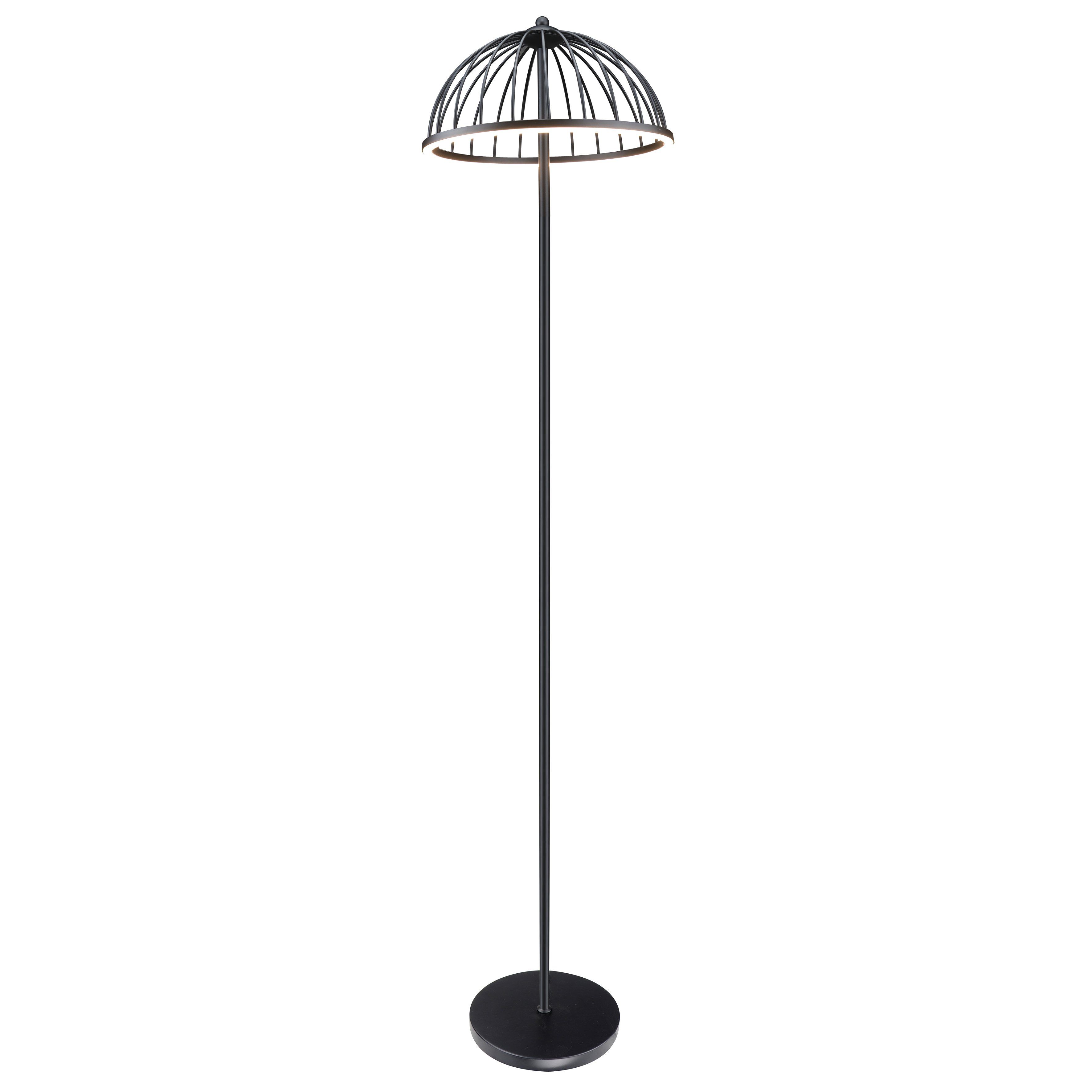 Lampadaire lampe sur pied doré aluminium couleur noir culot e27