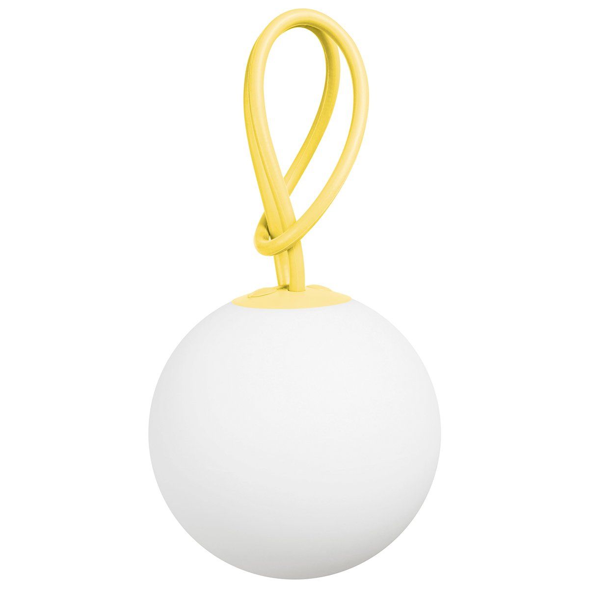 Lampe baladeuse extérieur LED BOLLEKE en polypropylène blanc anse jaune