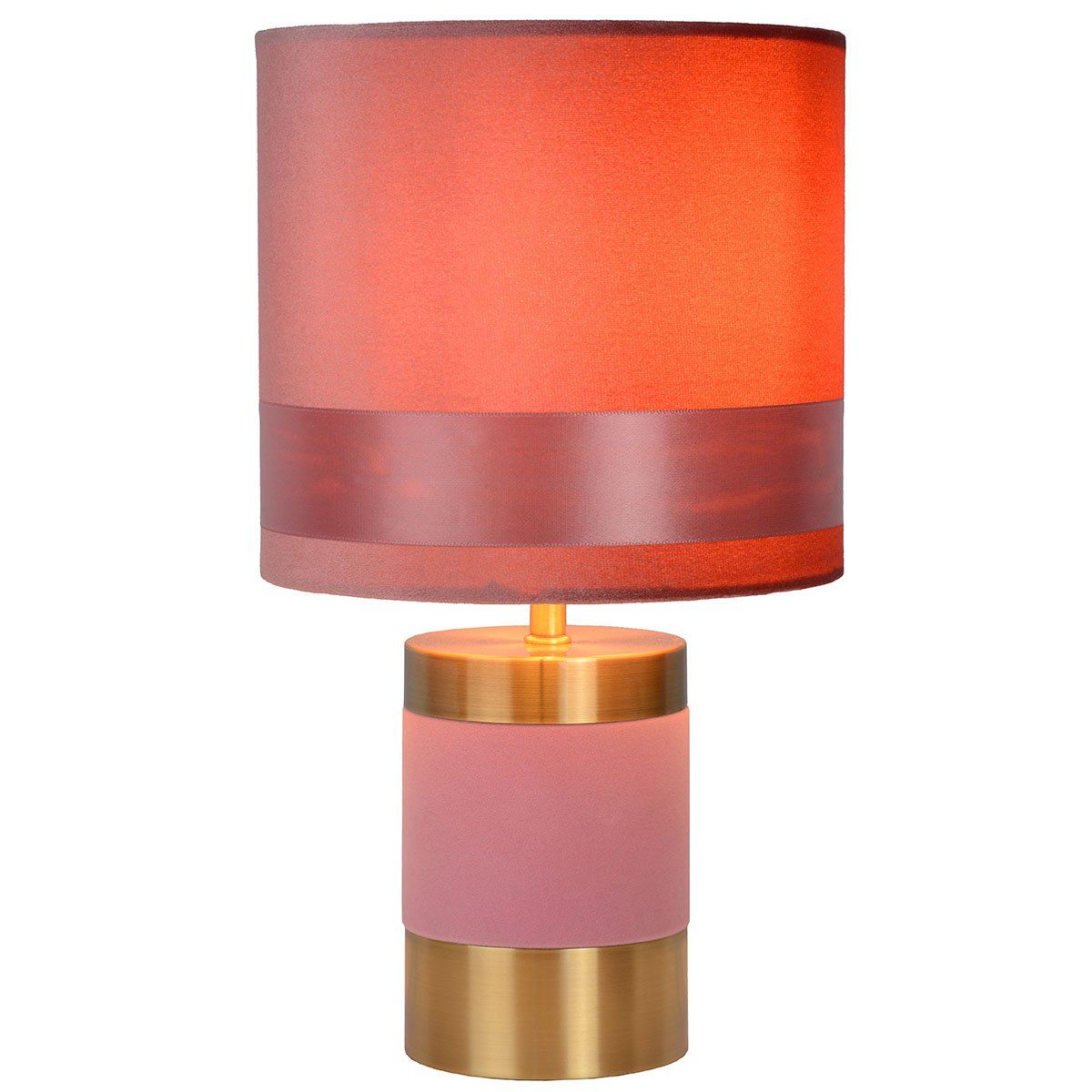 Lampe à poser VELVET GOLD coloris rose 40 x 20 cm