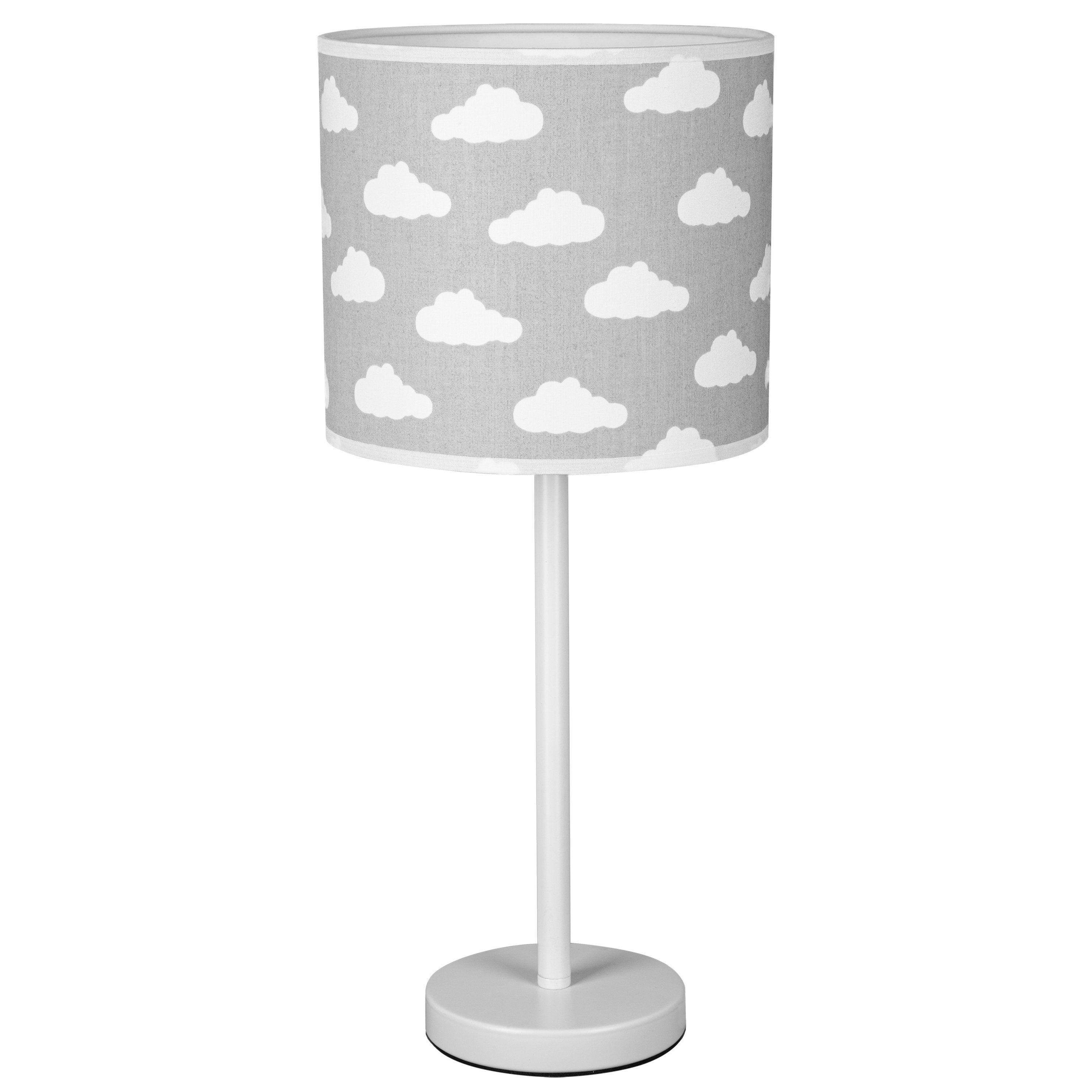 Lampe à poser à piles en métal blanc ajouré 13x13x20cm