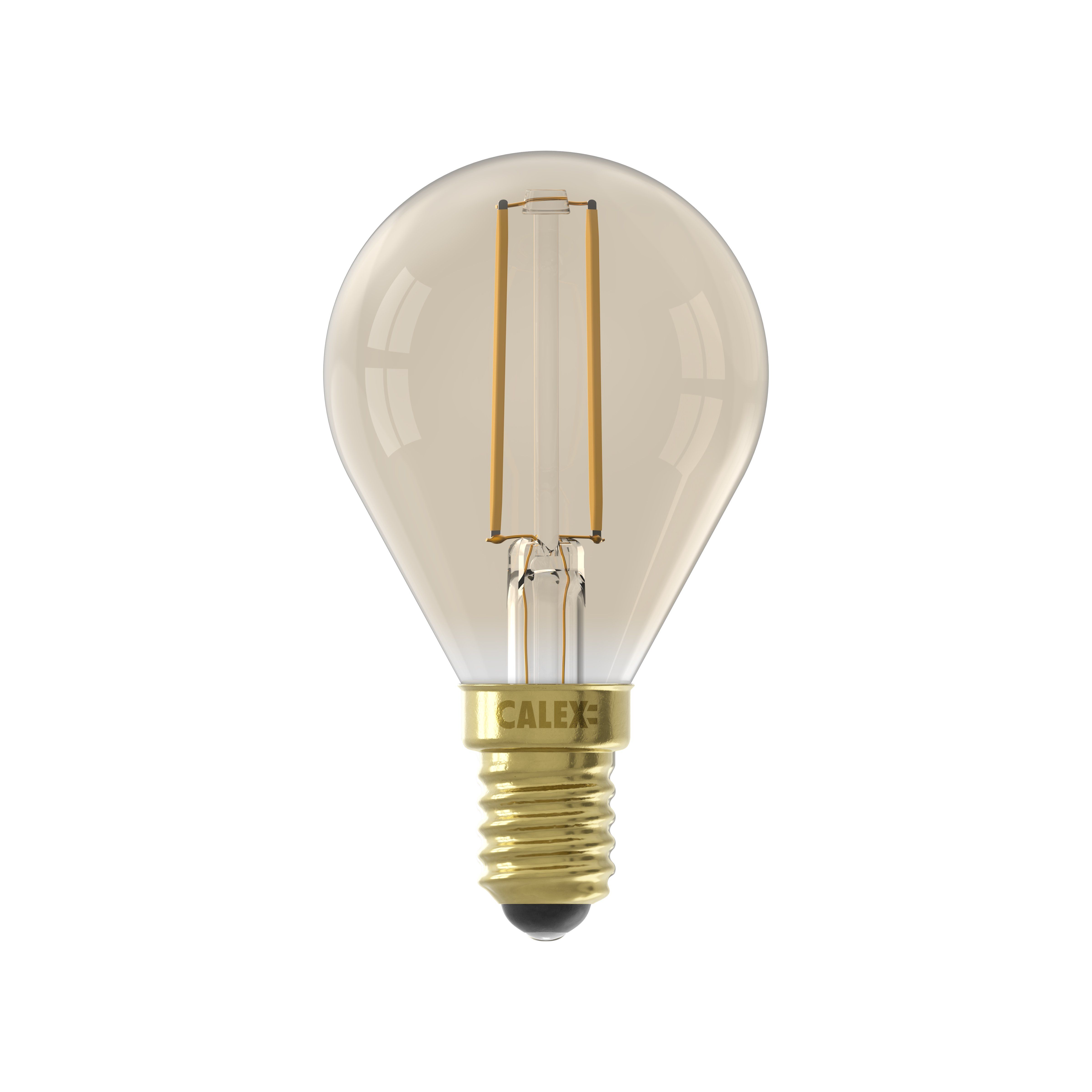 Ampoule d co filament LED dimmable E14 MINI GLOBE 136 lumens en verre ambr 4.5cm