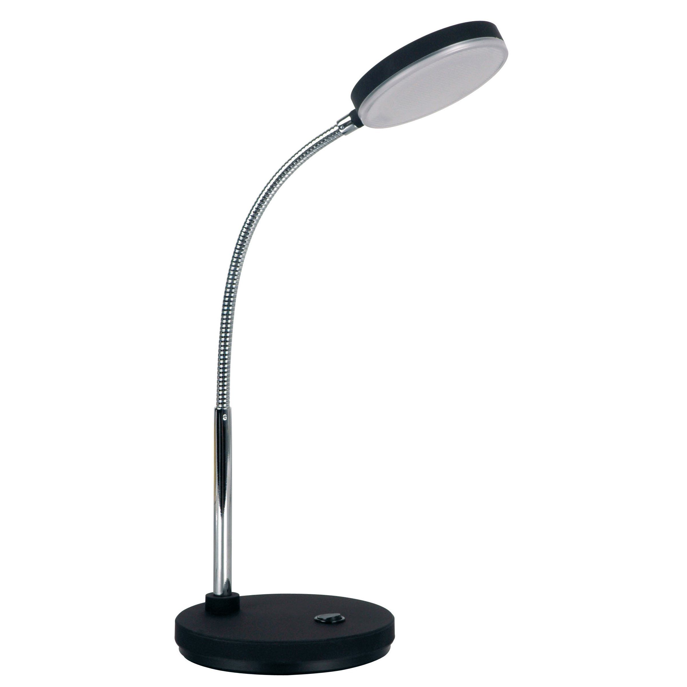 Lampe de bureau LED flexible POST en métal et PVC noir