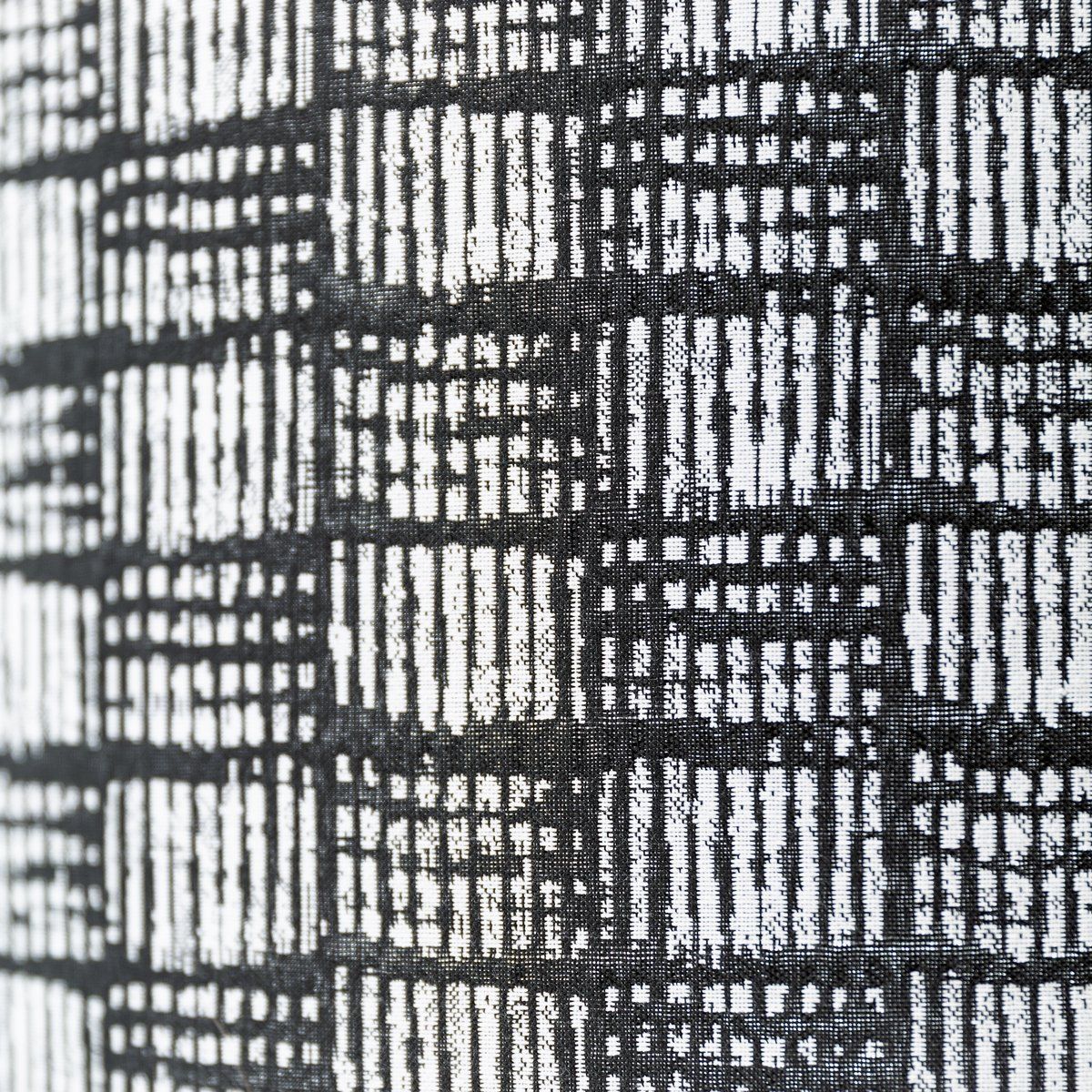 Suspension cylindrique BARI (D40) en tissu noir et blanc