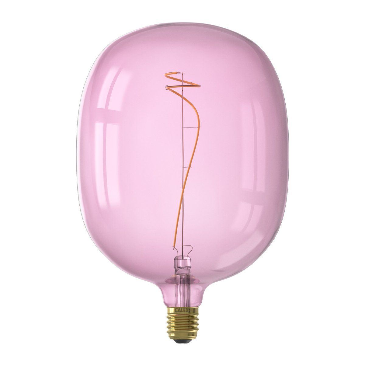 Ampoule déco filament LED XXL dimmable E27 AVESTA en verre rose Ø17cm