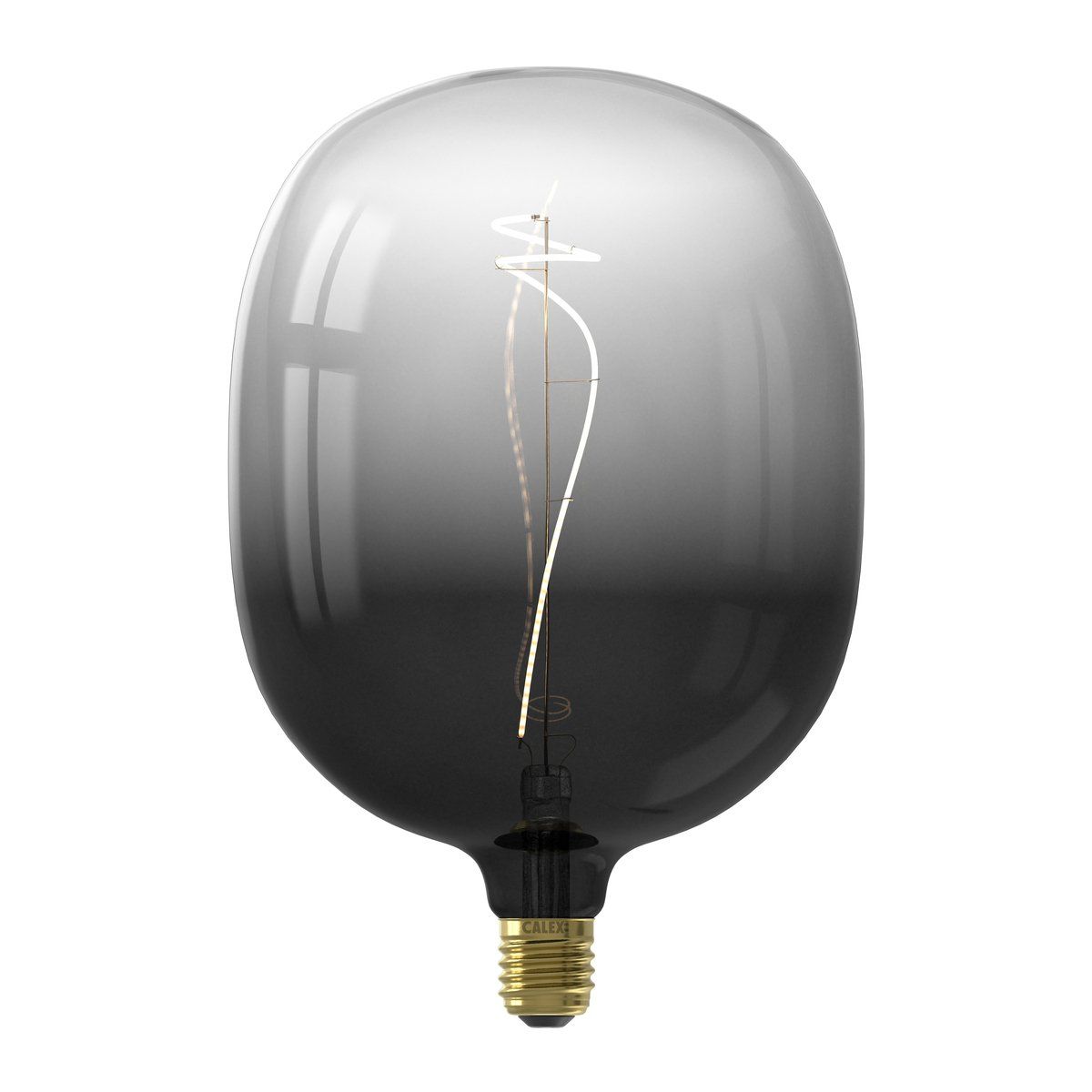 Ampoule déco filament LED XXL dimmable E27 AVESTA en verre fumé noir moonstone Ø17cm