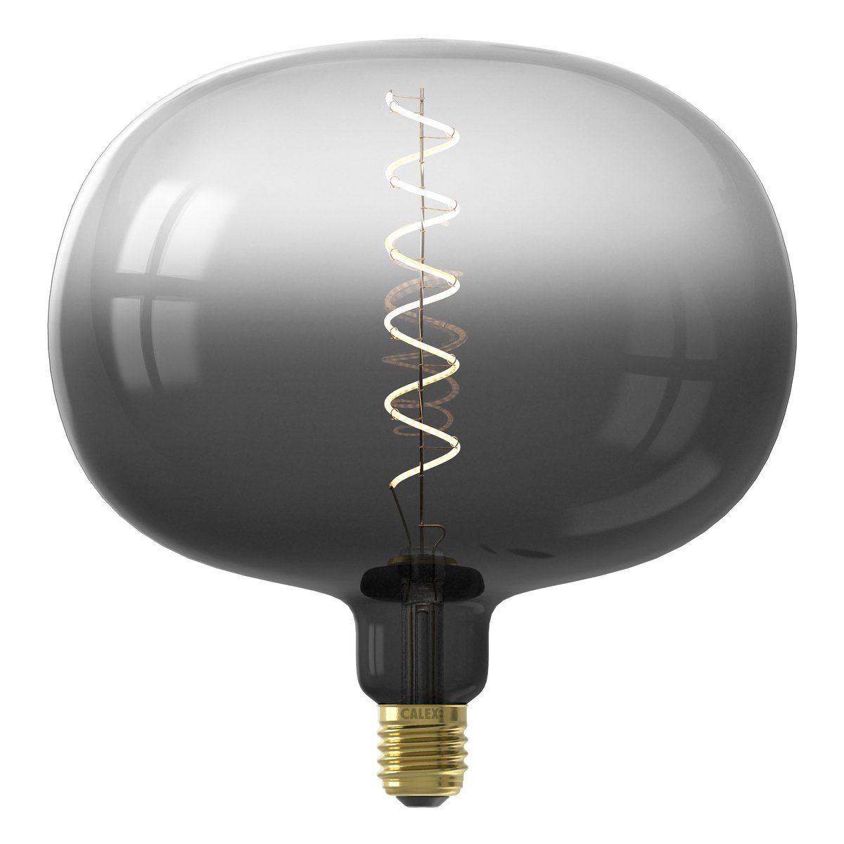 Ampoule déco filament LED XXL dimmable E27 BODEN en verre fumé noir moonstone Ø22cm