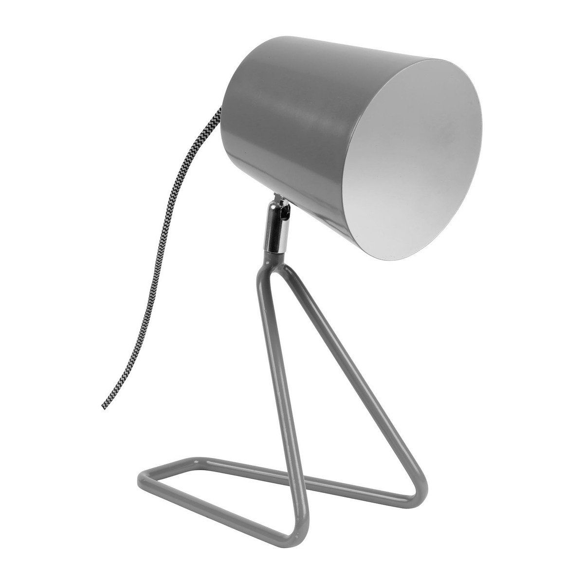 Lampe de bureau ENFANT (H34cm) en métal gris et blanc