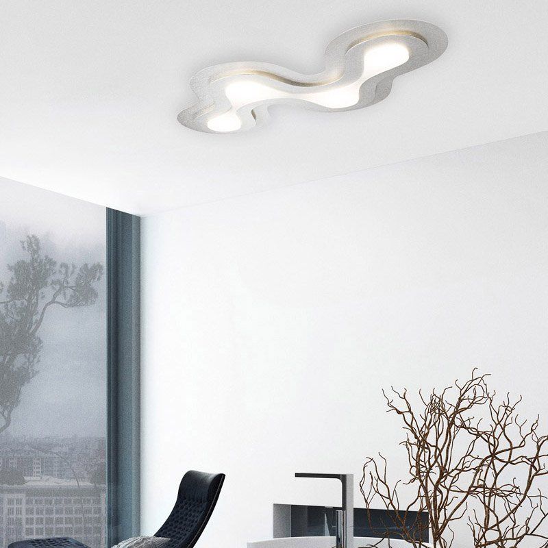 Plafonnier LED DELIA en aluminium gris