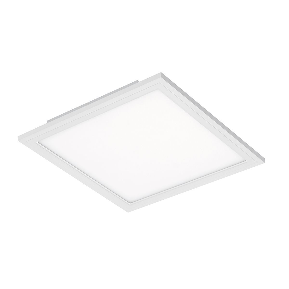 Plafonnier LED SIMPLE (1300lum) en métal et plastique blanc