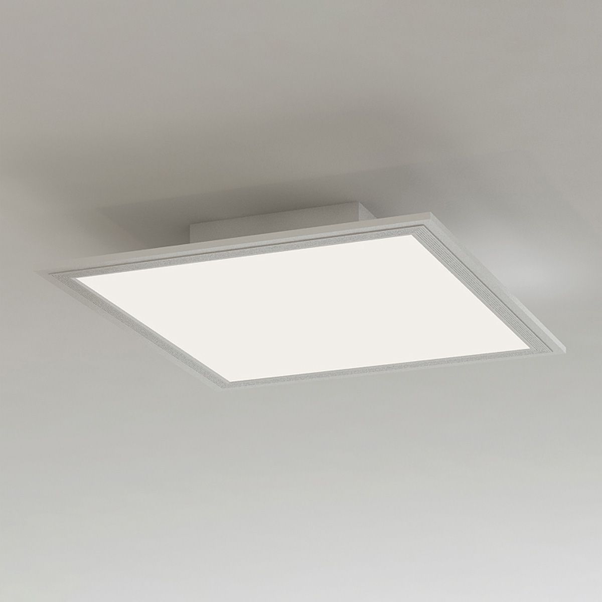 Plafonnier LED SIMPLE (1300lum) en métal et plastique blanc
