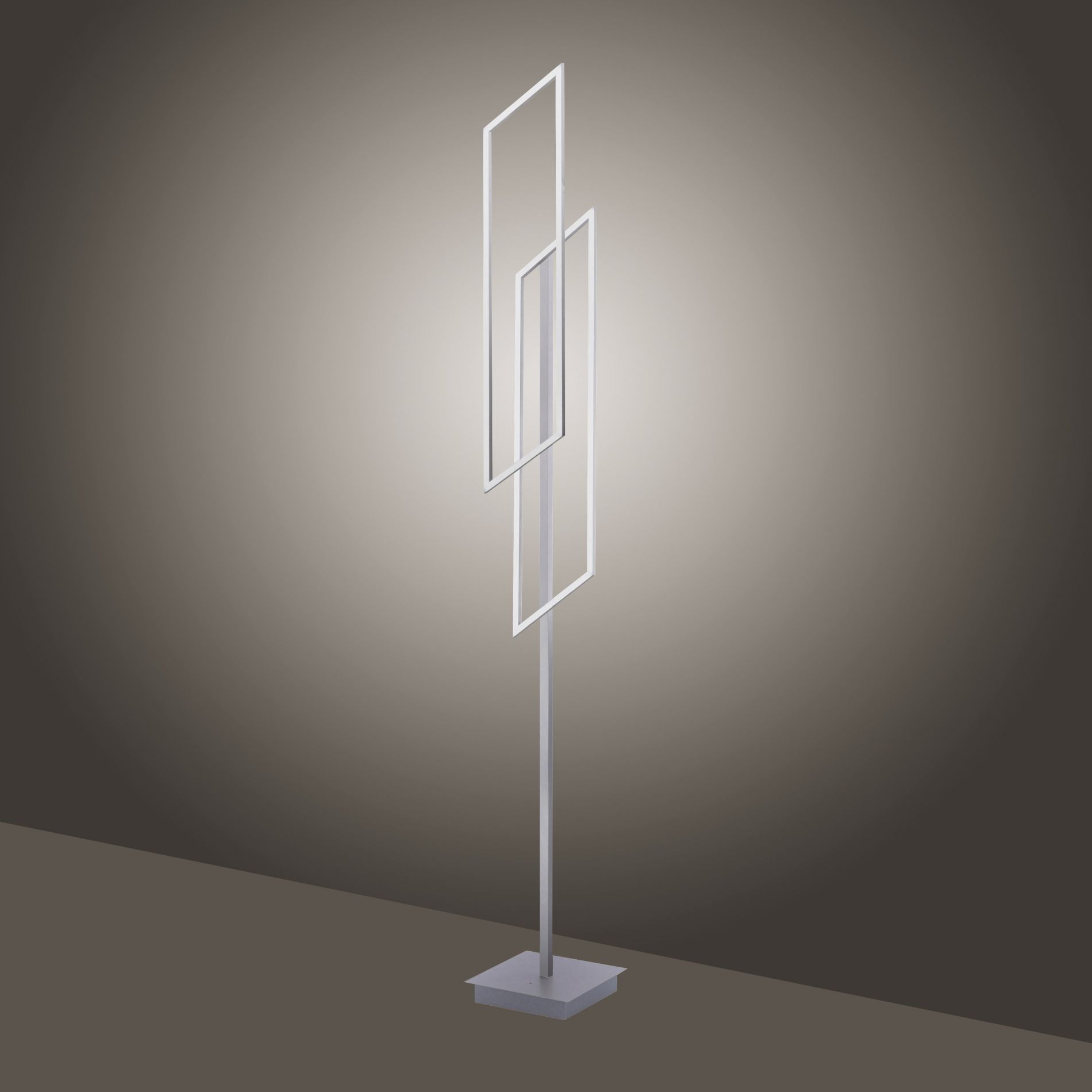 Lampadaire LED design INIGO en métal gris acier