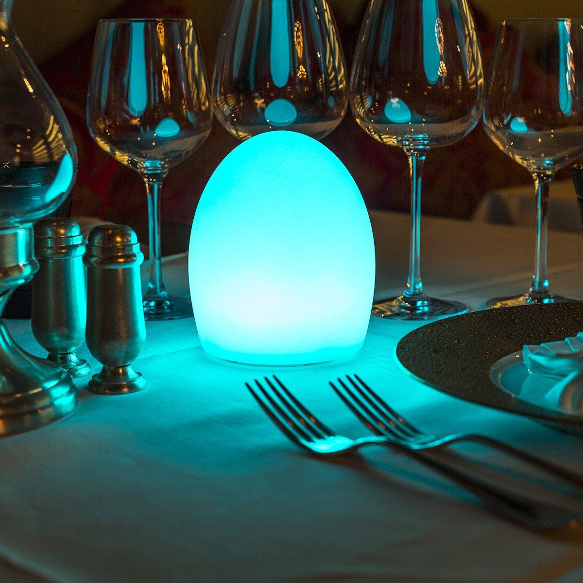 Lanterne lumineuse POINT en polyéthylène blanc