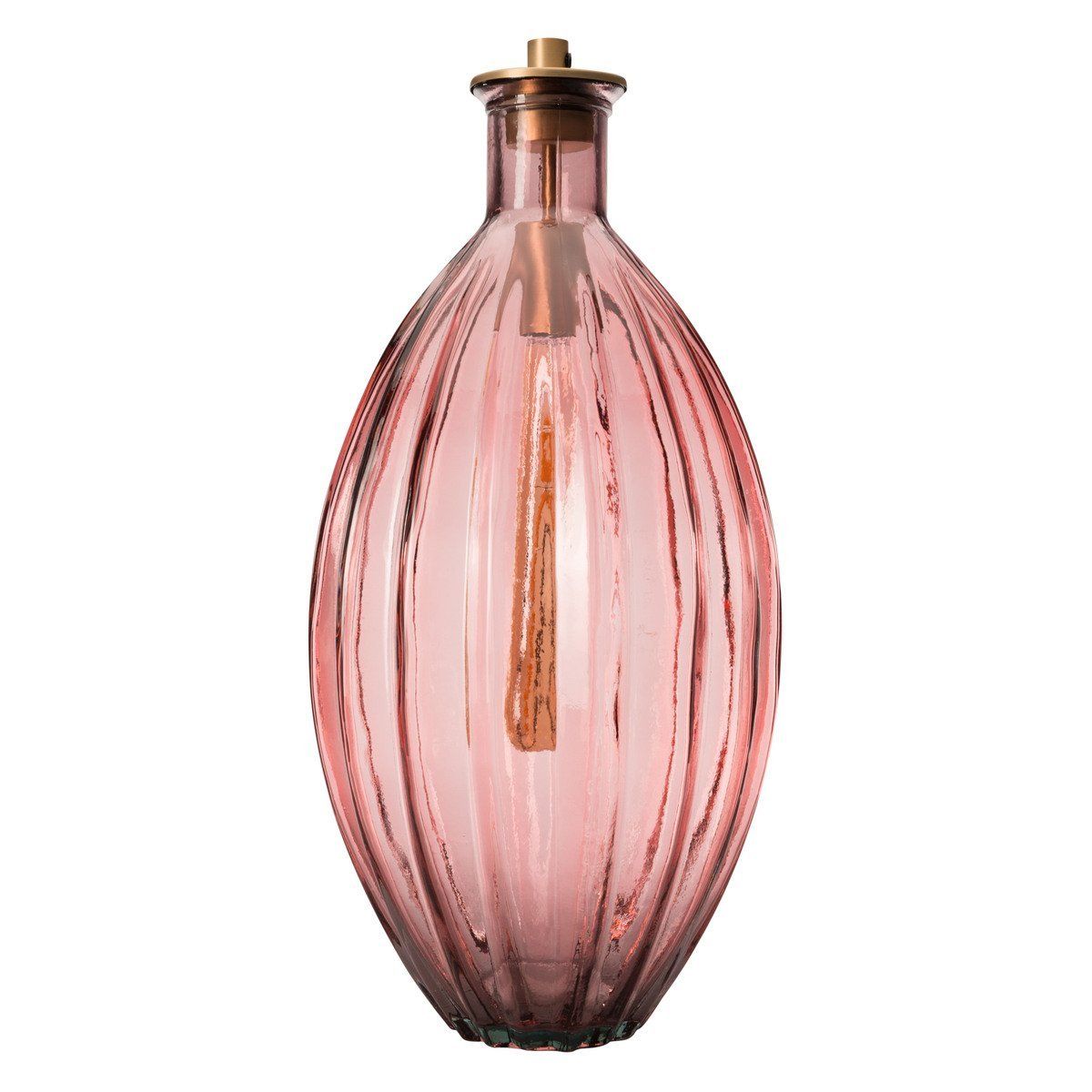 Lampe à poser ROSIE (H59cm) en verre rose