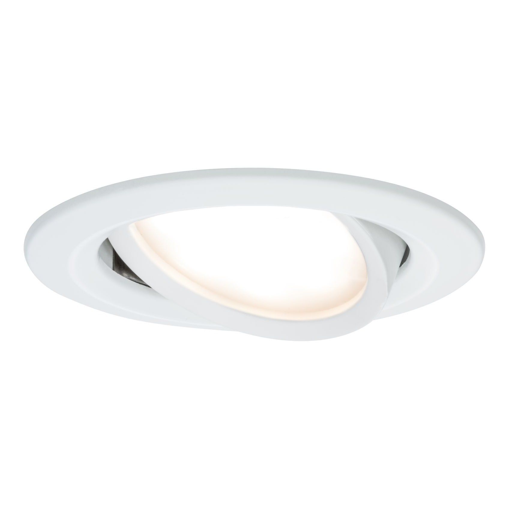 Spot seul LED encastrable et orientable NOVA en métal blanc