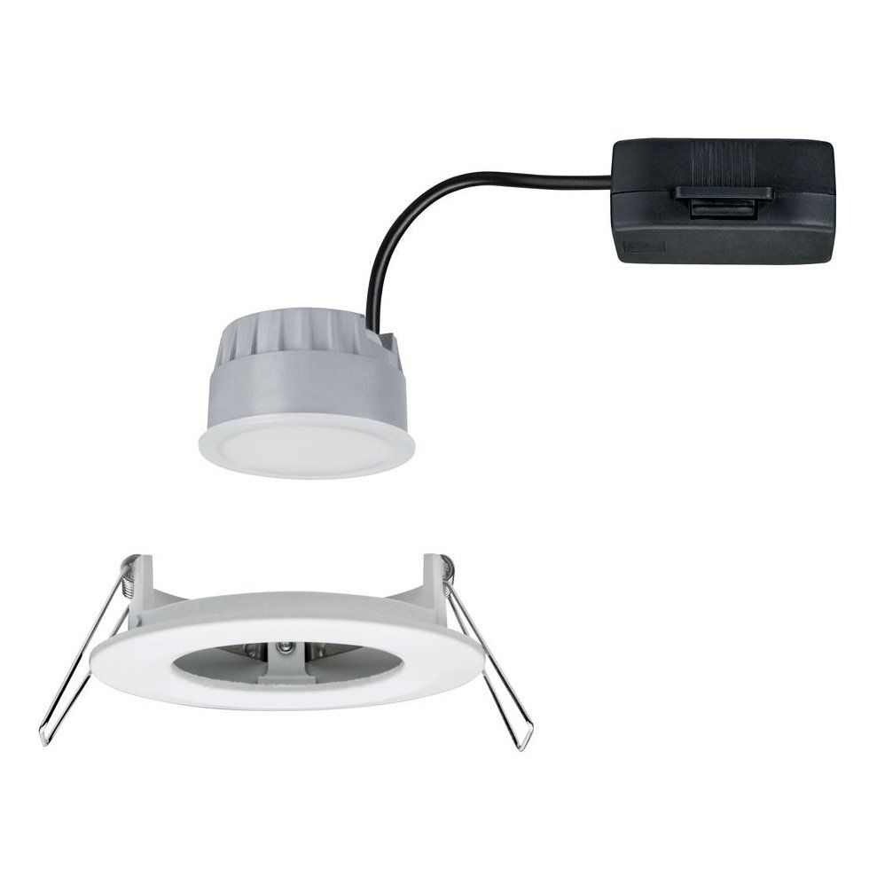 Spot encastré LED Nova coin - Carré - GU10 - Blanc - 6,5W - 2700K - IP23 -  Avec ampoule